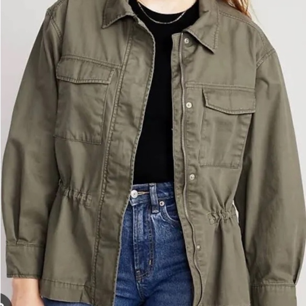 Women's Cinched Waist Utility Jacket